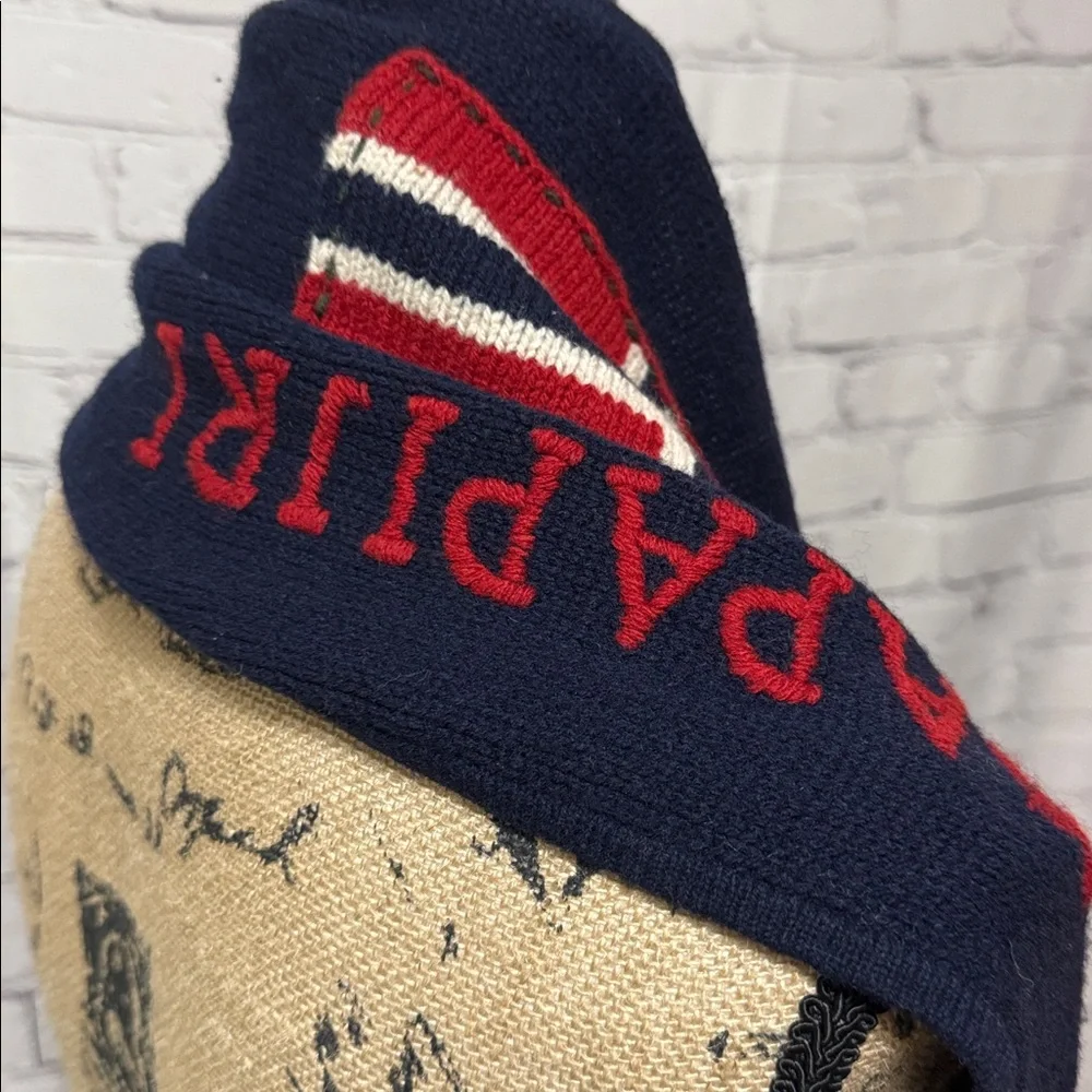 Vintage Napapijri Scarf wool blend with Red Cross Patch